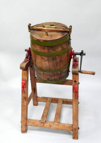 A Cornish and Lloyds Limited Engineers of Bury St Edmunds retailed butter churn, no. 3 from Waide & Sons Leeds.