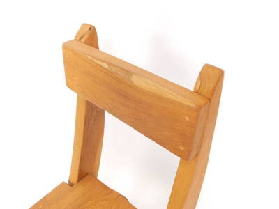 A light oak X frame chair, with solid seat. - 2