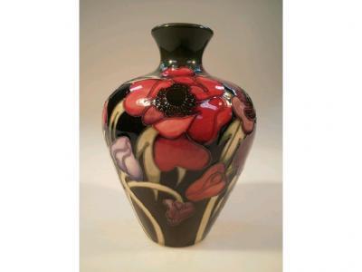 A Moorcroft ovoid vase with anemone decoration