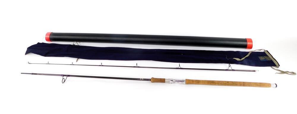 A Hardy Favourite graphite spinning rod, two piece, 10' (305cm), 10g - 50g,  with bag and tube.