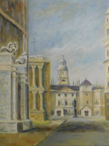 Mavice B L Cooper (20thC). Horseguards Avenue, oil on canvas board, signed, attributed verso, exhibited South Eastern Federation of Arts Society 19th Annual Exhibition 1971., 48cm x 36.5cm.