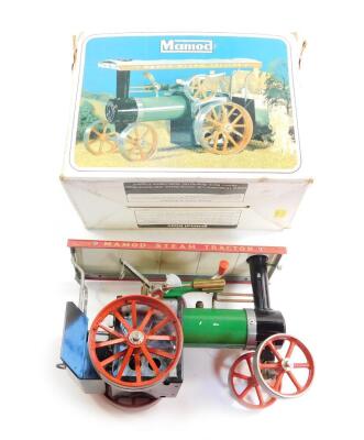 A Mamod steam traction engine, TE1A, boxed.