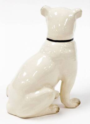 A Staffordshire type figure of a seated pug, 28cm high. - 2