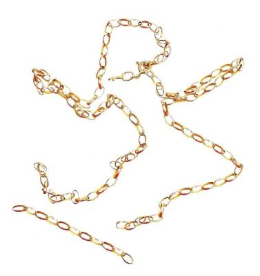 A 9ct gold link necklace, with loose links (AF), 3.3g.