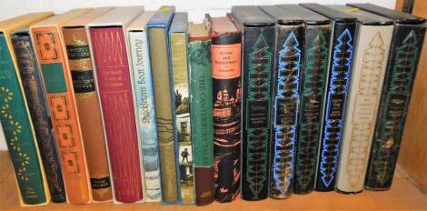 Folio Society. A collection of books to include Doctor Wortle's School, The Rare Adventure and Painful Peregrinations, Agnus Grey, Shackleton's Boat Journey, The Canterbury Tales, Crime and Punishment, etc. (16)