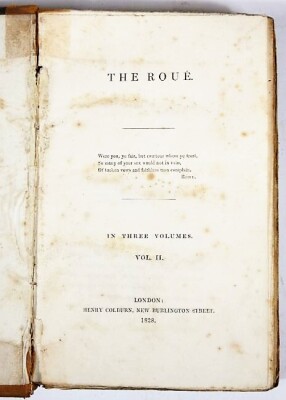 [Beazley] THE ROUÉ 3 vol., contemporary half calf, spines worn, 8vo, 1828. - 4