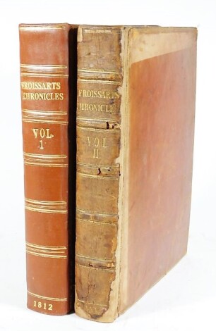 Froissart (John, Sir) CHRONICLES 2 vol., woodcut vignettes, contemporary Morocco, spines rebacked, large 4to, 1812.