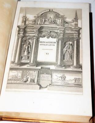 Binding.- Dugdale (William) MONASTICON ANGLICANUM 8 vol., half-titles, additional engraved titles, engraved plates throughout, fine crushed Morocco, ruled in gilt, folio, 1817-30. - 6