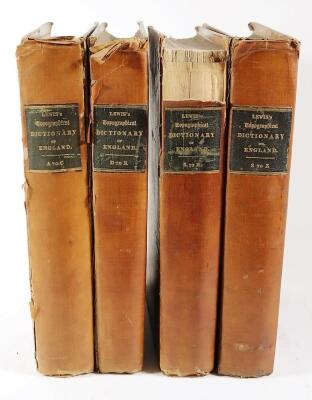 Lewis (Samuel) A TOPOGRAPHICAL DICTIONARY OF ENGLAND... 4 vol., engraved maps, foxed, later cloth, worn, large 4to, 1831.