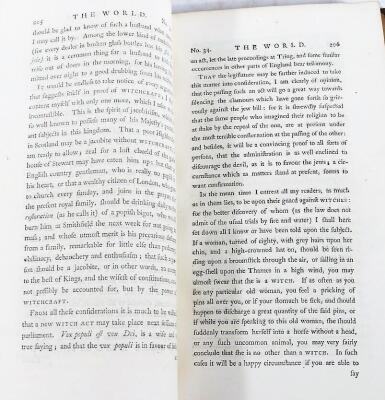 Fitz-Adam (Adam) THE WORLD FOR THE YEAR 2 vol., engraved title vignette, contemporary tree calf, 4to, R. & J. Dodesley, 1753-55. - 3