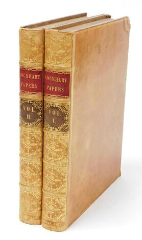 Binding. Aufrere (Anthony) The Lockhart Papers 2 vol., half-title, slightly foxed, contemporary fine morocco binding ruled in gilt, spine gilt, 4to, 1817.