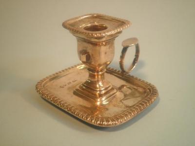 A George III silver chamberstick
