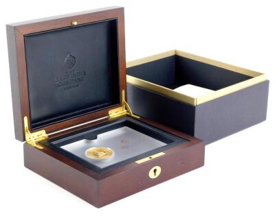 An East India Limited Edition 2018 USA gold Trade Dollar, 1oz, 24ct gold proof coin presentation coin, number 13 of 200, sold with certificate, various items of paperwork and lockable case etc.