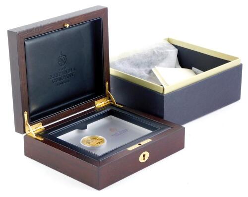 An East India Company Limited Edition 2020 French gold Trade Dollar, 1oz, 24ct gold proof presentation coin, number 18 of 150, sold with certificate, paperwork, lockable case etc.