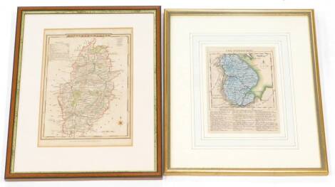 After Dugdales. A map of Nottinghamshire. and a map of Lincolnshire (2).