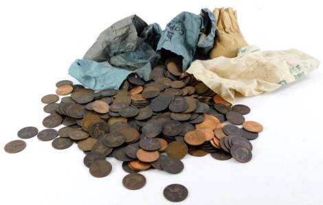 A large quantity of British copper coinage.