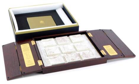 An East India Company Empire Collection set of nine 24ct proof two pound coins, each weighing 8g, limited edition number 81 of 100 sets, with case and packaging etc.