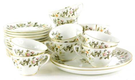 A Royal Worcester Torquay pattern part tea set. (AF)