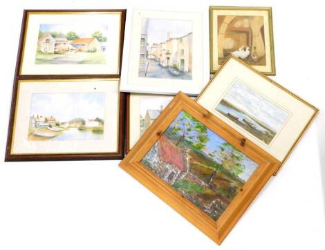 A collection of pictures, prints, etc., artist to include D A Kitson, S H Sharp, E J Wade, A Burgh, etc.