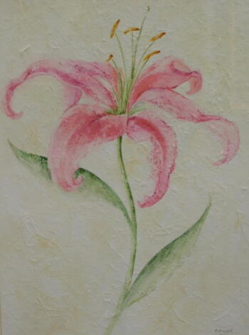 Alison Mitchell. Lily, watercolour, signed and titled, 66cm x 49cm.