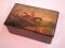 A Victorian papier mache stud box of rectangular form