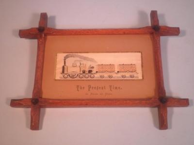 A Stevengraph woven in the form of a stage coach with four horses 5cm x