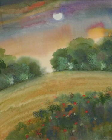 J. Rodgers (?). Country landscape, watercolour, signed and dated 2001, 41cm x 33cm.