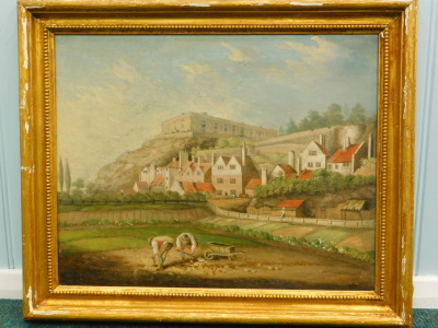 19thC British School. Nottingham Castle, oil on canvas, 34cm x 43cm. - 2