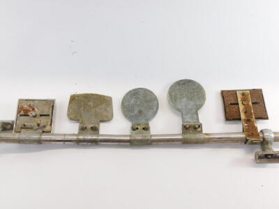 A car badge bar holding five badges, for RAC., Caravan Club., Lion's International., British Caravanner's Club., and The Camping Club. - 4