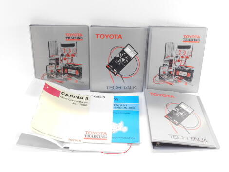 A 1980's Toyota GB training manual, ring binders, folders and ephemera. (a quantity)