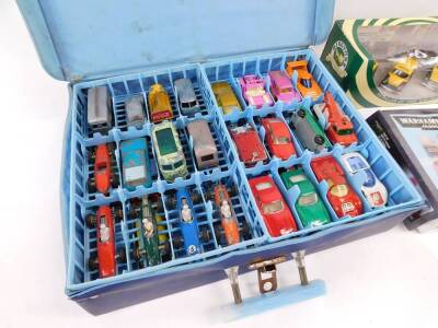 Lesney Matchbox and other die cast racing cars, trucks, diggers, motor vehicles, etc., together with a Corgi Porsche 956 C100., Range Rover C597/3., further vehicles and a Warhammer paint set. (a quantity) - 3