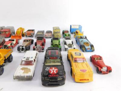 Dinky Corgi and other die cast vehicles, play worn, including a turntable fire escape., Chubb Pathfinder Airport Crash Truck., 007 Aston Martin DB5., and a Sierra RS500 Cosworth. (a quantity) - 4