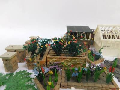 A Britains Limited plastic floral garden, with greenhouse, trees, fencing, etc. (a quantity) - 2