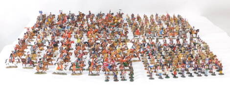 Del Prado painted metal military figures, Napoleon at War., Cavalry of The Napoleonic Wars., Medieval Warriors., and Men At War 1914-1945., with part works. (402 figures)