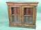 A Victorian walnut and marquetry pier cabinet