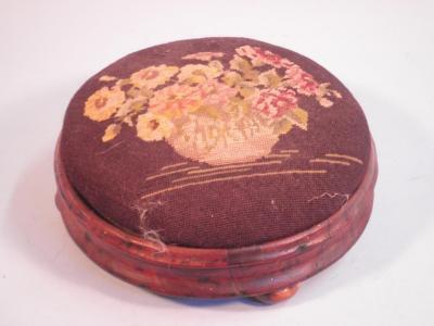 A late Victorian mahogany foot stool