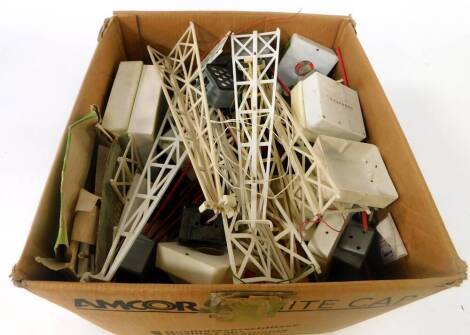 Subbuteo flood lighting parts, some boxed. (a quantity)