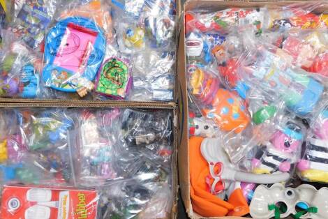 McDonalds toys, Bassett Liquorice Allsorts containers, bubble bath bottle, Burger King Butt-Ugly Martians, etc. (a quantity)