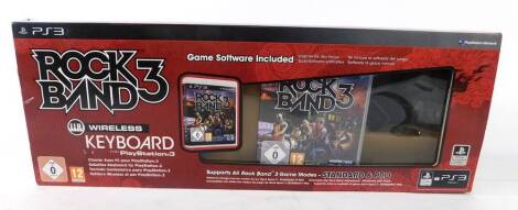 A Playstation 3 Rock Band 3 keyboard and software/game, boxed.