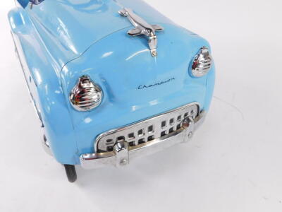 A vintage 'Champion' painted steel pedal car, 100cm long. - 9