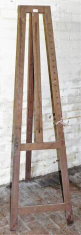 A mahogany artist's easel.