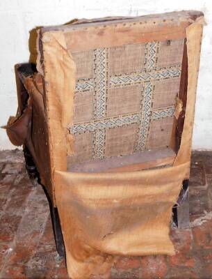 A William IV mahogany framed library armchair. - 2