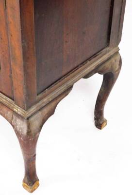 An Edwardian mahogany mirror back sideboard, the carved mirrored top, on two fretwork supports, above two drawers and two cupboard base, on cabriole feet, 151cm high, 122cm wide, 47cm deep. - 2