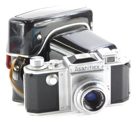 A Vintage Asahiflex camera, with f3.5 Takumar lens.