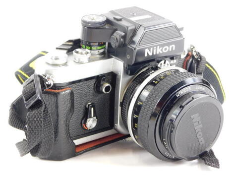 A Nikon F2AS camera, with Nikkor f2.55mm lens.