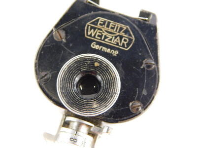 A Leitz 9cm f4 Elmar Telephoto lens, with screw fit, serial number 260001, with accessory viewfinder. - 4