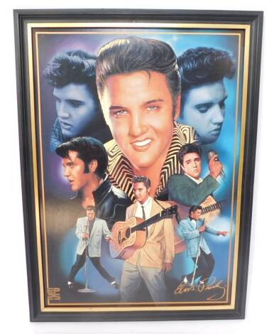 An Elvis Presley plaque, Memories of The King of Rock 'n' Roll, EP25, limited edition 369/2500, certificated verso, framed, 89cm high, 49cm wide.