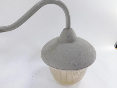 A Coughtrie of Glasgow industrial corner light, 34cm high, 58cm wide. - 2
