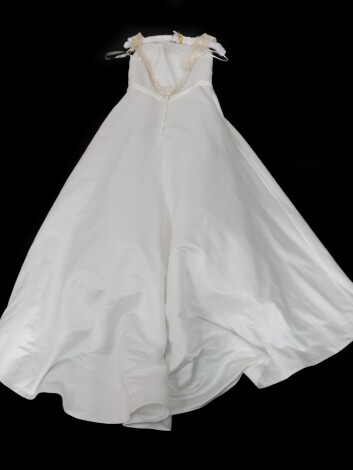 An Emily Fox Georgia wedding dress, ivory, size 16.