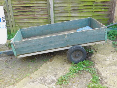 A hand built single axle trailer.